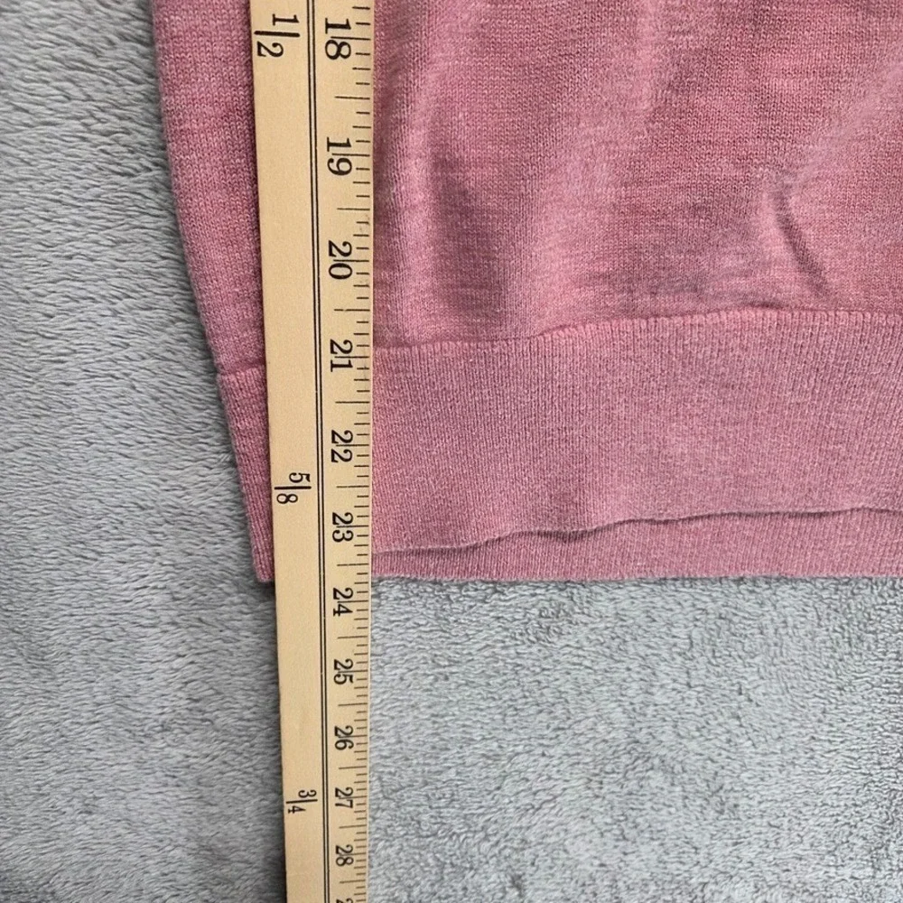 Banana‎ Republic Sweater Mens Large Red Organic Slub Cotton Pullover Raglan